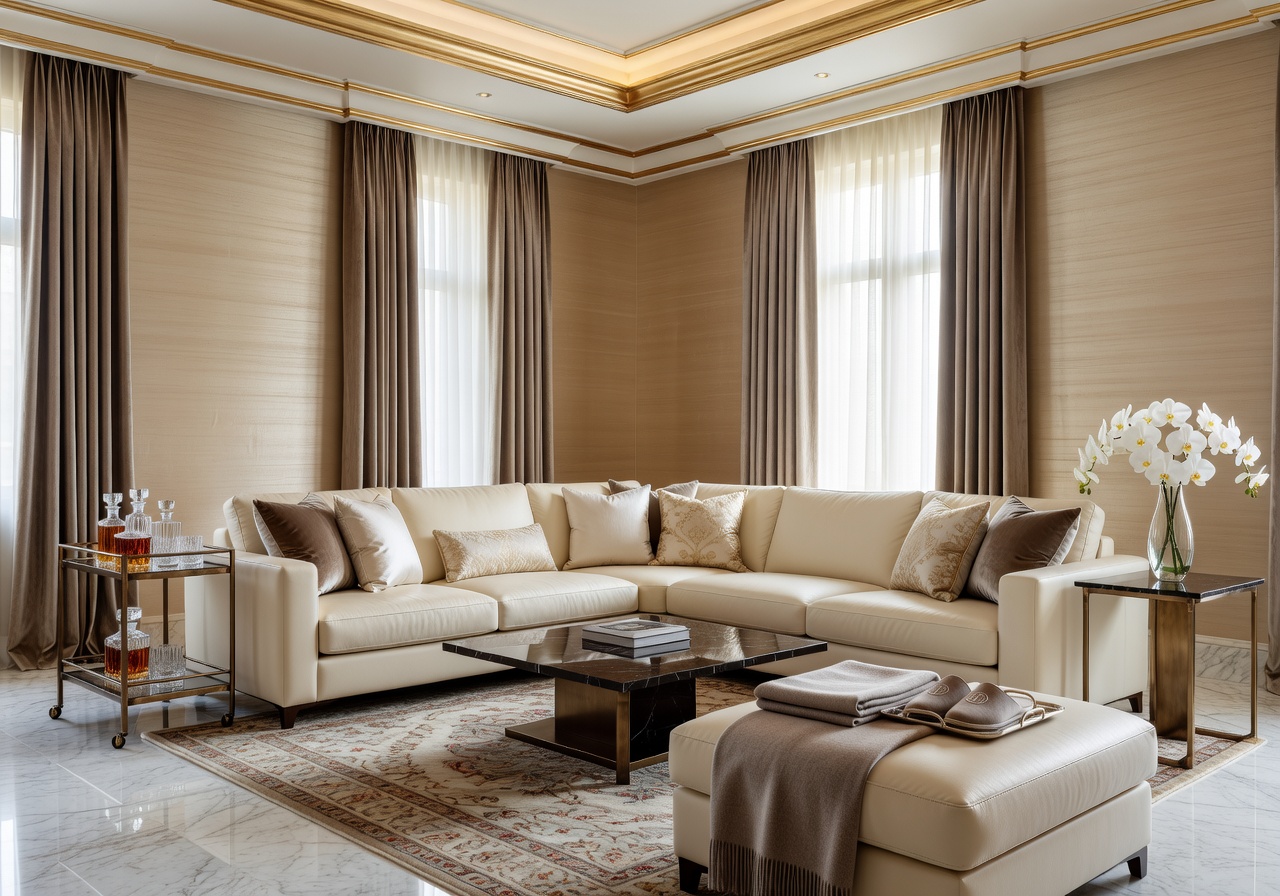 Luxurious suite interior representing high end service